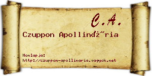 Czuppon Apollinária névjegykártya